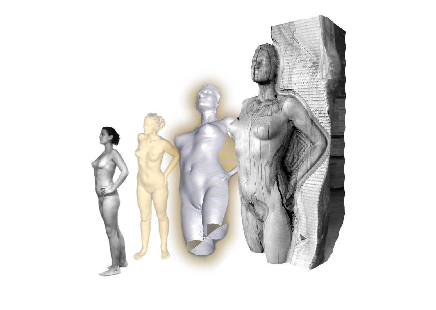 Torso aus Holz – vom 3D-Scan zur Skulptur – Traumobjekte