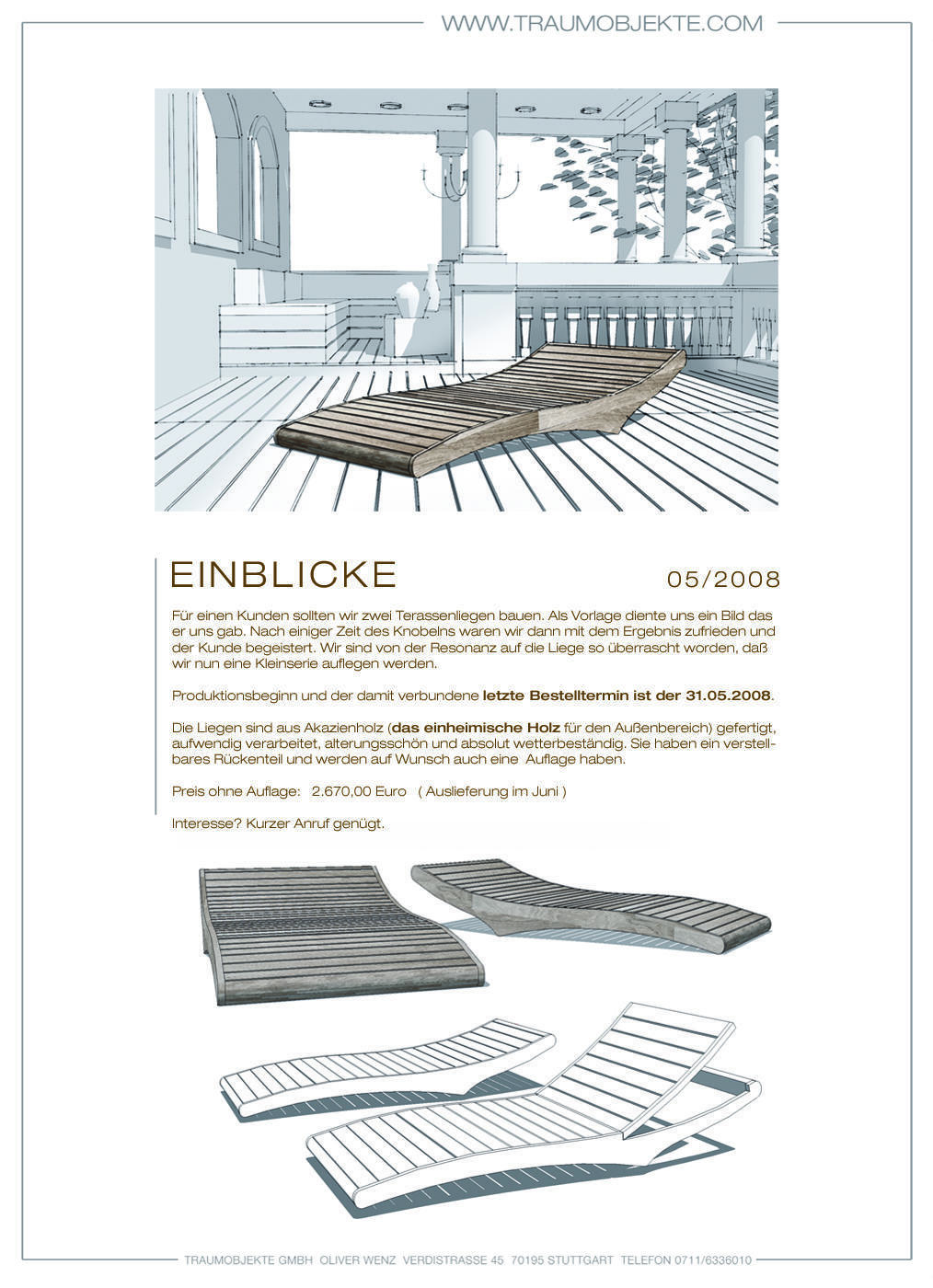 Making of Sonnenliege – Traumobjekte