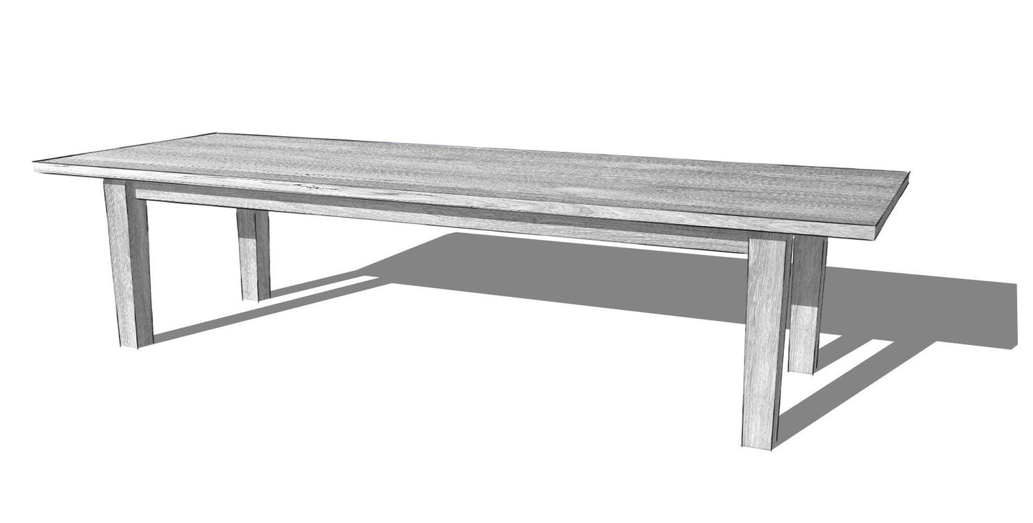 Making of Terrassentisch aus Burmateak – Traumobjekte