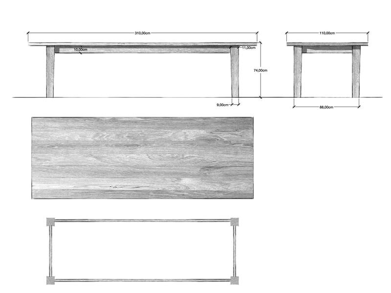 Making of Terrassentisch aus Burmateak – Traumobjekte
