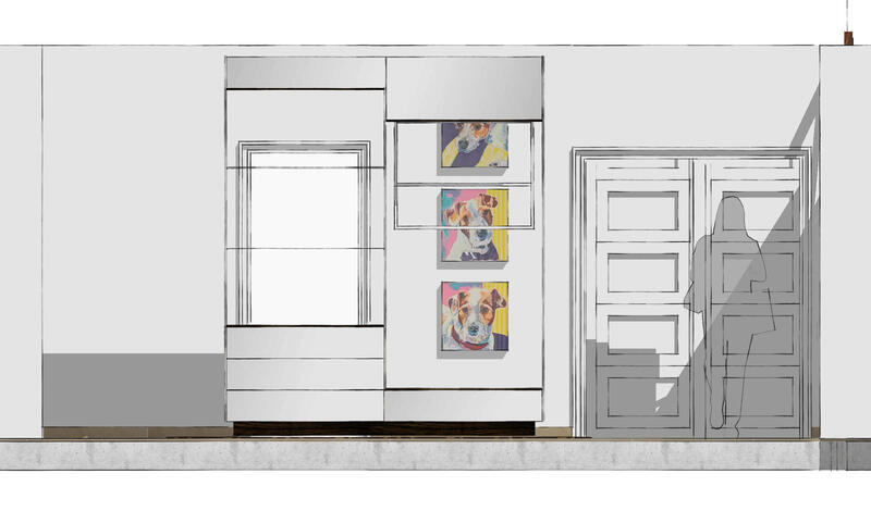 Garderobe aus teilverspiegeltem Glas – Traumobjekte