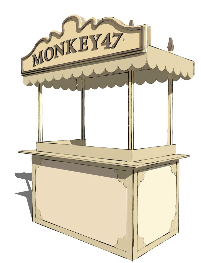 Messestand für Monkey 47 Gin – Traumobjekte