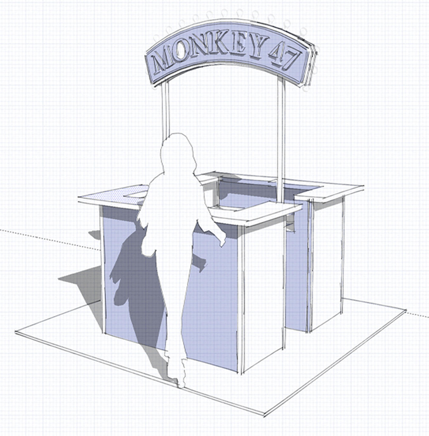 Messestand für Monkey 47 Gin – Traumobjekte