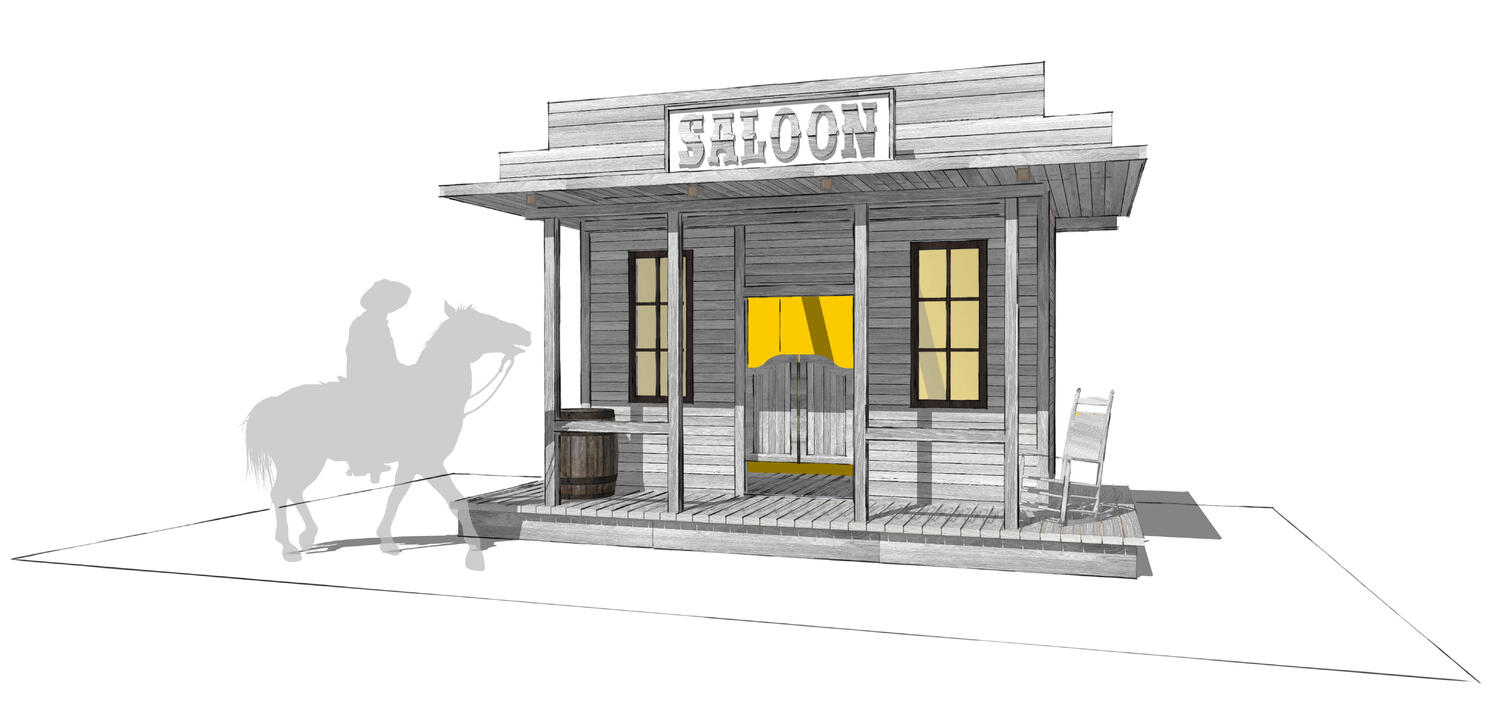 Western-Saloon für Horse With No Name – Traumobjekte